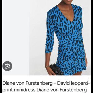 NWTDiane von Furstenberg - David leopard-print minidress